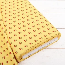 Threadart Cotton Quilting Fabric By The Yard - Confetti Brights - Yellow Cherry