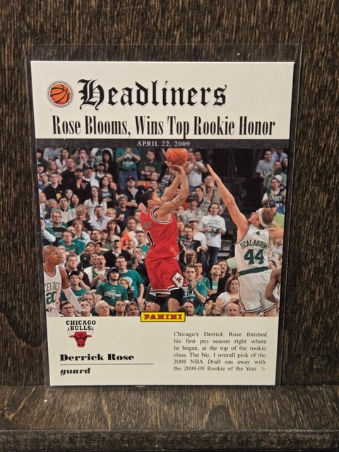 2009-10 Panini Headliners Derrick Rose #5 Chicago Bulls Insert Card B