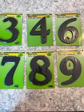 Hy-ko numbers 6 Inch Black Plastic