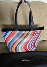 Image of Paul Smith Swirl Leather Shoulder Tote Bag
