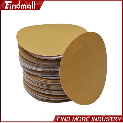 Findmall 100 Pack 6'' 60 - 320 Grit NO-Hole Hook Loop Pads Flocking Sanding Disc