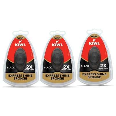 Esponja limpiaparabrisas negra instantánea Kiwi Express para 2 unidades brillo instantáneo 6 ml X 3 piezas