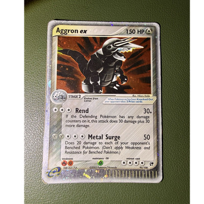 Nintendo Aggron ex 95/100 EX Ruby & Sapphire 2003 Holo Rare played