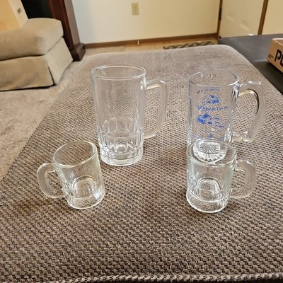4 Beer/root beer Mugs (2) 3.25'' & (1) 6.25''& (1)5.25'' Grand OpeningHospital Mug.