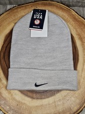 Image of Nike Team USA Winter Beanie Skully Hat Cap Adult Size OSFM Cuffed