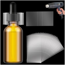 200 PCS Shrink Wrap Bands 2.4x4 Inch 61x103mm Cap Seal for Bottles Jars Clear