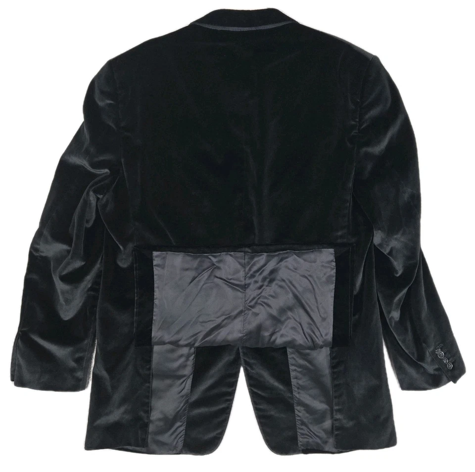 Ermenegildo Zegna Su Misura "Silkskin" Black Velvet Dinner Blazer Jacket 54/44L - Image 2 of 4