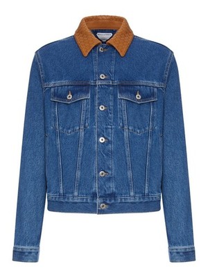 BOTTEGA VENETA $3000 Mid Blue Denim Jacket New And Authentic | eBay