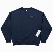 Alo Alo Accolade Crewneck Sweatshirt Streetwear Navy S New With Tags