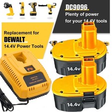 2PACK 14.4V For DEWALT DC9091 XRP Battery / Charger DW9091 DW9094 DE9091 DE9092