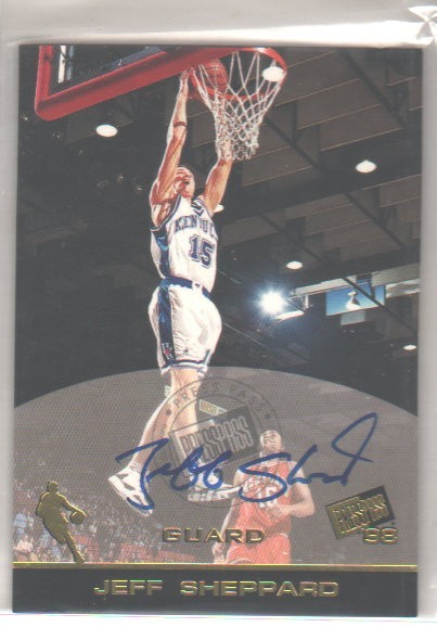 1998 Press Pass Jeff Sheppard #29 Auto Kentucky Wildcats Rookie RC
