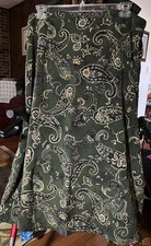 Vintage 22W Plus Size Green Skirt With Purple/Tan Paisley Pattern Stretch Waist