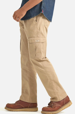 Men's Wrangler FLEX WAISTBAND Cargo Pants w Stretch ALL SIZES Khaki Comfort Fit