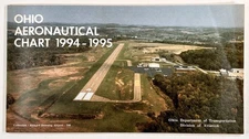 1994-1995 OHIO AERONAUTICAL CHART Ohio DOT AIRSPACE MAP & GUIDE Gazetteer {f}