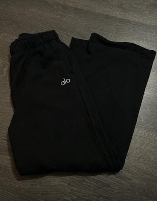 Alo Black Yoga Accolade Sweatpants, Size Large