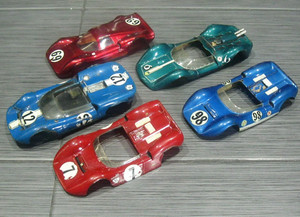 1960's SLOT CAR well Used RUSSkit Pactra Body Lot McLaren Lotus 40 VINTAGE 1/24