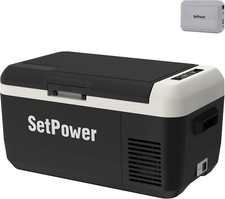 12V Refrigerator with PG216 Portable Power Station Dual Zone Electric Cooler