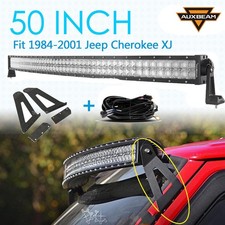 50 2808w Curved Led Light Bar Mount Brackets For Jeep Cherokee Xj 1984-2001