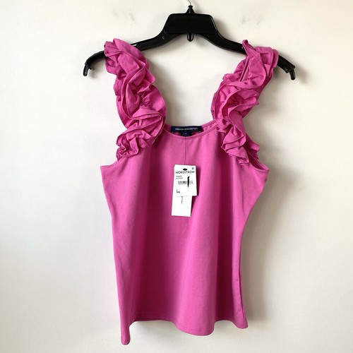 French Connection Rallie Rüschen Tank Top Wild Rosa Rosa L