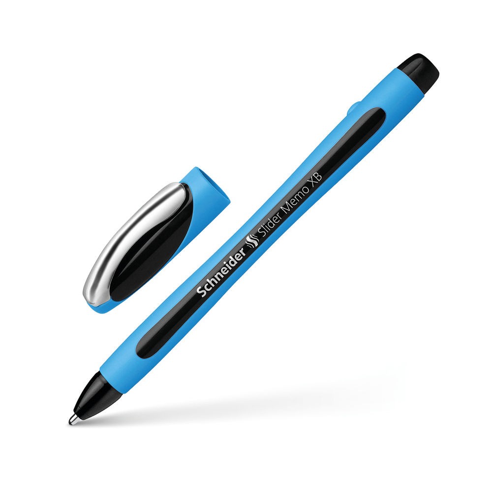 Schneider Slider Memo XB Ballpoint Pens Large Tip Black Ink Pack of 10 150201