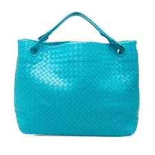 Bottega Veneta Medium Nappa Intrecciato Garda Tote Pre-Loved Aqua