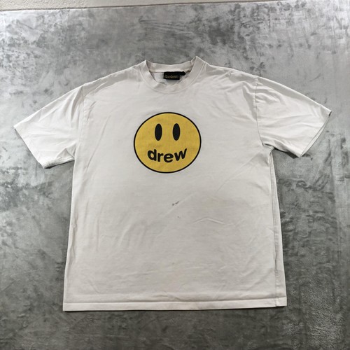 Drew House Shirt Mens Large White Smiley Face Logo Graphic Tee Streetwear
