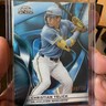 2025 Topps Chrome Black Christian Yelich #114 Blue Refractor /150