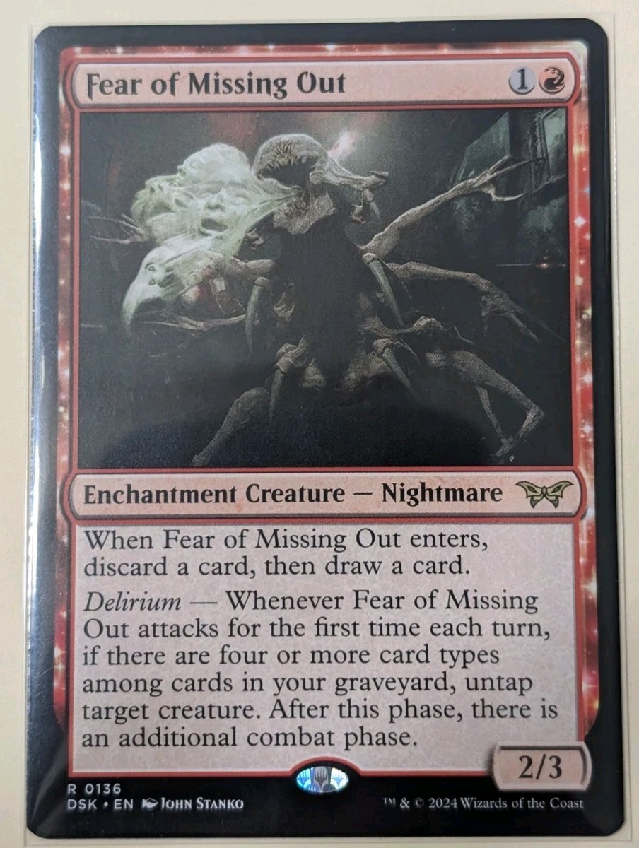 Fear of Missing Out MTG Duskmourn: House of Horror Regular Magic The  Gathering | eBay