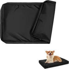 Large Waterproof Dog Bed Cover, Easy to Clean Pet Dog Crate Pad Duvet, Long Z...
