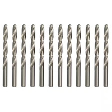 F High Speed Steel Twist Drill Bit with Bright Finish 12-Pack 