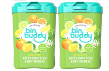 2x Bin Buddy Fresh Citrus Zing with Citronella 450g Wheelie Bin Deodoriser