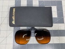 Vintage BlueBlocker Aviator Clip-on Sunglasses High Resolution Black Frame