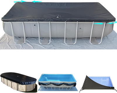 7X14Ft Pool Cover for Oval and Rectangular above Ground Pool with Side Storage,