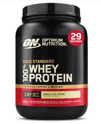 Optimum Nutrition Gold Standard 100% Whey Protein Vanilla Ice Cream, 2 lb