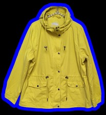 "ULLA POPKEN" JACKE L/XL GELB ÜBERGANG WASSERABWEISEND KAPUZE NEUWERTIG