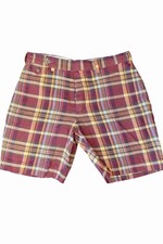 Polo Ralph Lauren Madras Plaid Cotton Men's Shorts Multicolor Red Yellow Blue