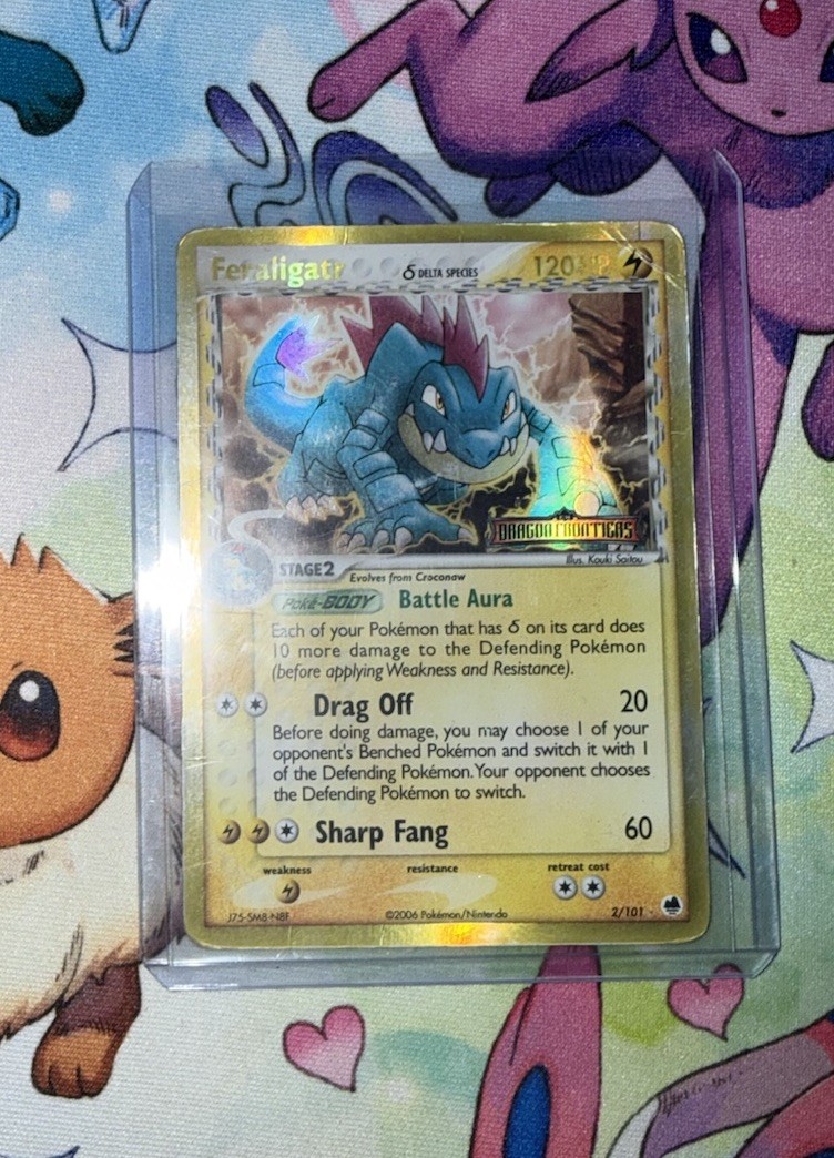 Feraligatr Delta Species 2/101 STAMPED Dragon Frontiers: Reverse Holo Card 2006!