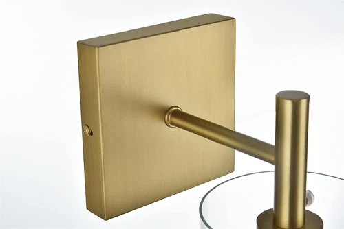 Living District Savant 4.5" Wall Sconce Clear Shade In Satin Gold - Picture 6 of 8