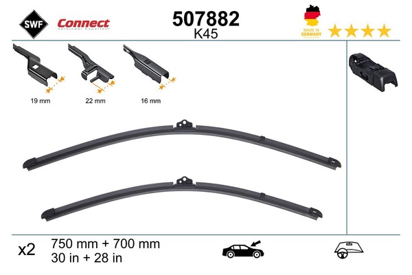 Wischblatt Scheibenwischer Connect Made IN Germany SWF 507882 FüR Ford Transit 4-image