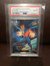 Quasar | 1994 Marvel Masterpiece | Gold Foil - Signatures | PSA 8 | POP 4