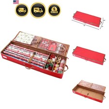 Gift Wrapping Paper Storage containers,600D Oxford Fabric Christmas Ribbon Gi...