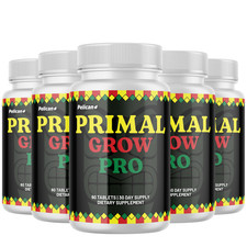 Primal Grow Pro- Men's Health & Bodybuilding- 5 Bottles- 300 Tablets