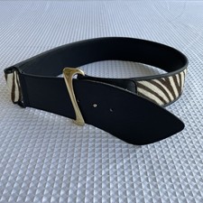 Vintage Saks Fifth Zebra Hair Calf Leather Size Large