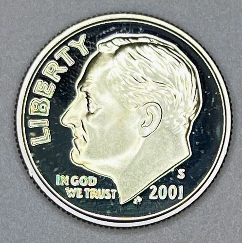 2001-S Proof Silver Roosevelt Dime 90% .900 San Francisco Mint