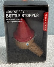 Pinocchio Wine Bottle Stopper Cork Beech Wood Honest Boy By Kikkerland #46