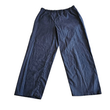 Eileen fisher womens Sz M wash black wide leg stretch waist pullon pants