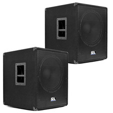 Seismic Audio 15 Powered Subwoofer 500W Each ...