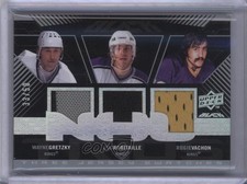 2008 UD Black Jersey Trios 33/50 Wayne Gretzky Luc Robitaille Rogie Vachon 1p0