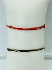Lucky String Protection Bracelet   Red or Black Minimalist Adjustable - 2pc