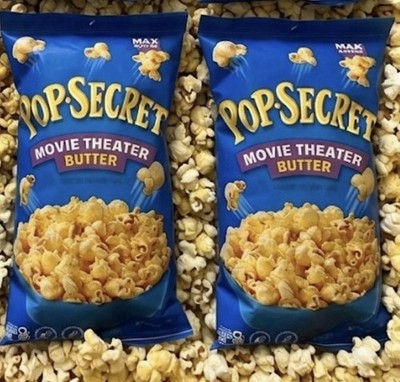 2 BAGS! NEW! Pop Secret Movie Theater Butter Popcorn, 3 oz, FREE SHIPPING!